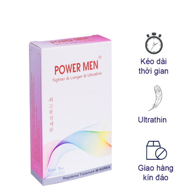 Bao Cao Su Cỡ Nhỏ Gi&uacute;p K&eacute;o D&agrave;i Thời Gian Power Men Longer Ultrathin 1