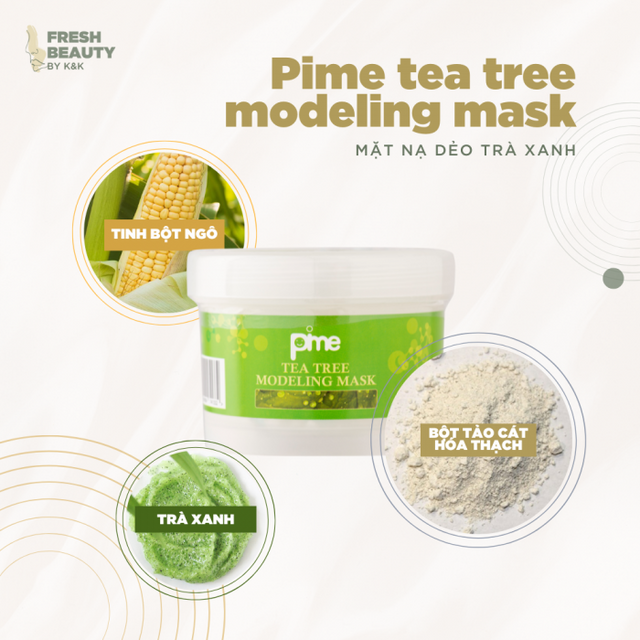 Mặt nạ trà xanh Pime Tea Tree Modeling Mask 2