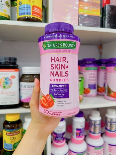 Kẹo dẻo đẹp da, tóc, móng Hair, Skin, Nails Gummies 230 viên 1