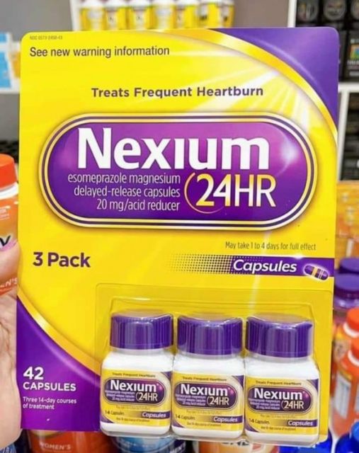 Vi&ecirc;n u&ocirc;́ng h&ocirc;̃ trợ dạ dày Nexium 20hr của Mỹ 2