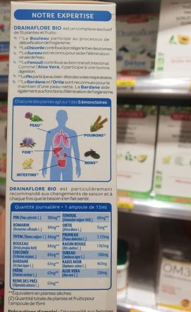 Nước uống thải độc Superdiet Drainaflore Bio Detox 2