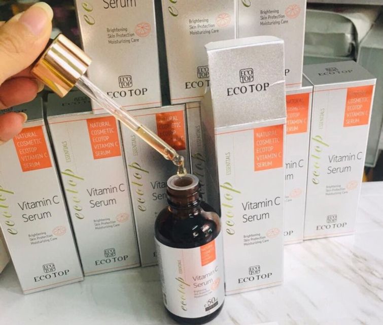 Serum Vitamin C Ecotop 50ML Dưỡng Trắng Mờ Nạm Sám 1