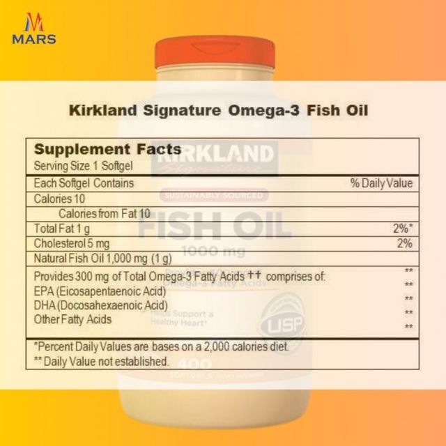 Viên uống dầu cá Kirkland Fish Oil 1000mg 2