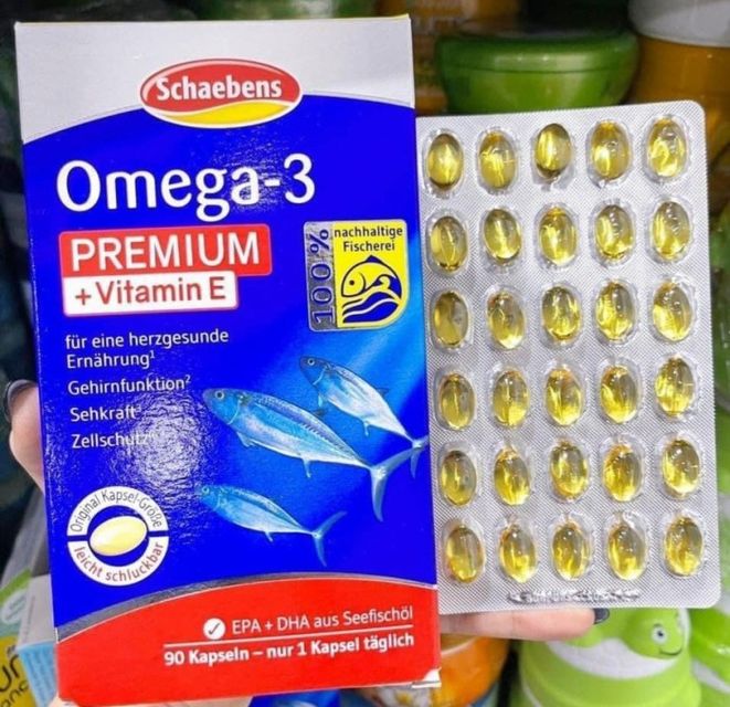 Viên Dầu Cá Hỗ Trợ Sức Khỏe, Bổ Mắt Cho Trẻ trên 10 tuổi Omega-3 Vitamin E Schaebens 1