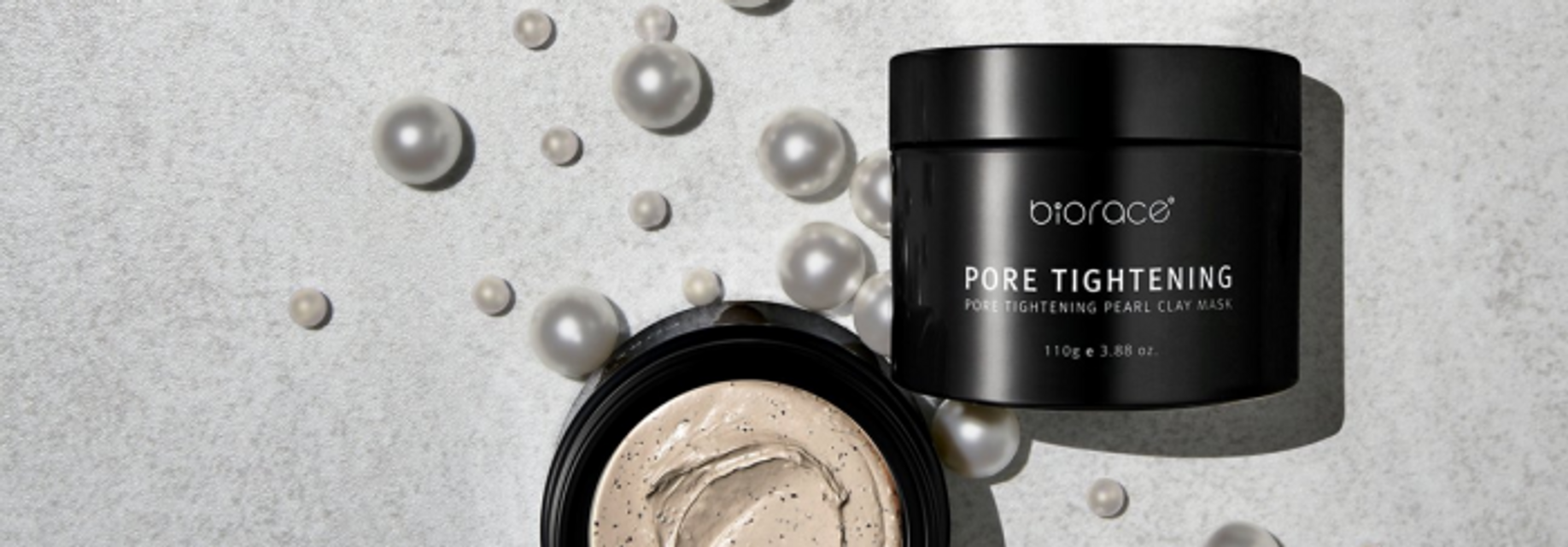 Mặt Nạ Đất Sét Ngọc Trai Biorace Pore Tightening Clay Mask 110g 4