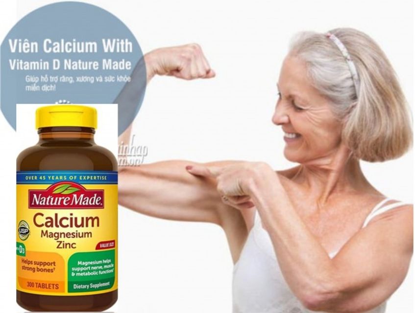 Viên uống hỗ trợ bổ sung Canxi Calcium Magnesium Zinc, 300viên 2