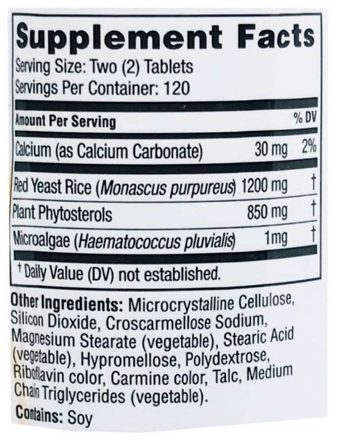 Viên uống Hỗ Trợ Tim Mạch Red Yeast Rice 1200mg 240 viên 2