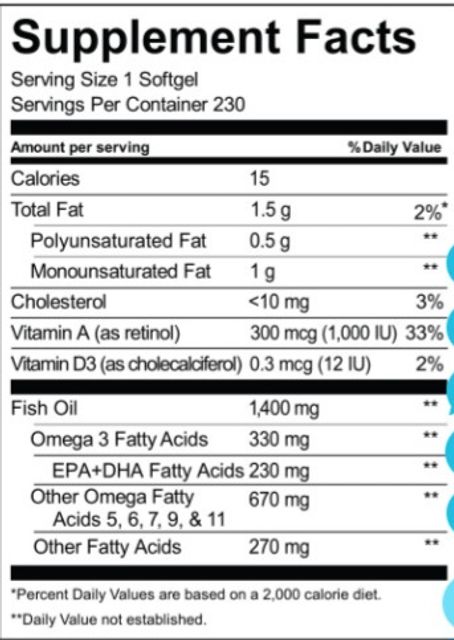 Viên Dầu Cá cao cấp Alaskan Kirkland Fish Oil 1400mg 230viên, Mỹ 2