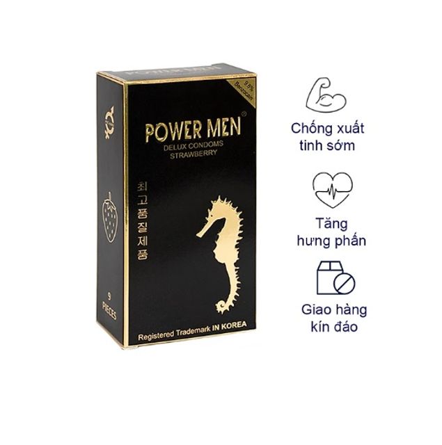 Bao Cao Su Hương Dâu Powermen Strawberry 1