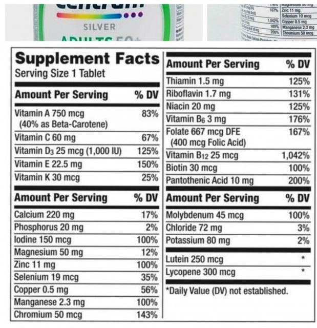 Viên uống Vitamin tổng hợp Centrum Silver Adults 50+ 220 viên 2