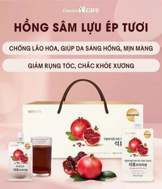 Nước hồng sâm lựu ép tươi Chunho Ncare Hàn Quốc cho nữ giới 1