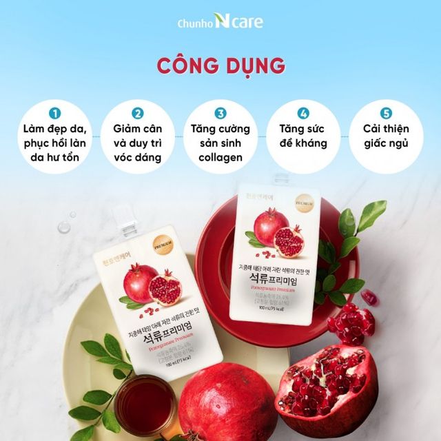 Nước hồng sâm lựu ép tươi Chunho Ncare Hàn Quốc cho nữ giới 3