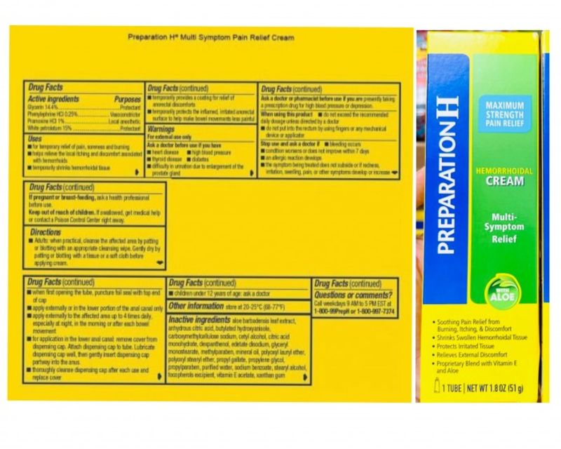 Kem b&ocirc;i trĩ Preparation H Cream with Aloe, 51g  Mỹ 2