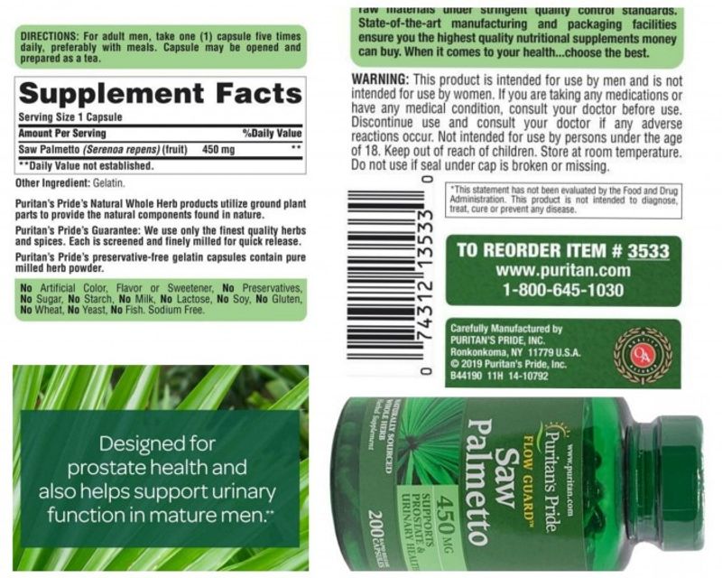 Viên uống Saw Palmetto 200 viên của Mỹ 1