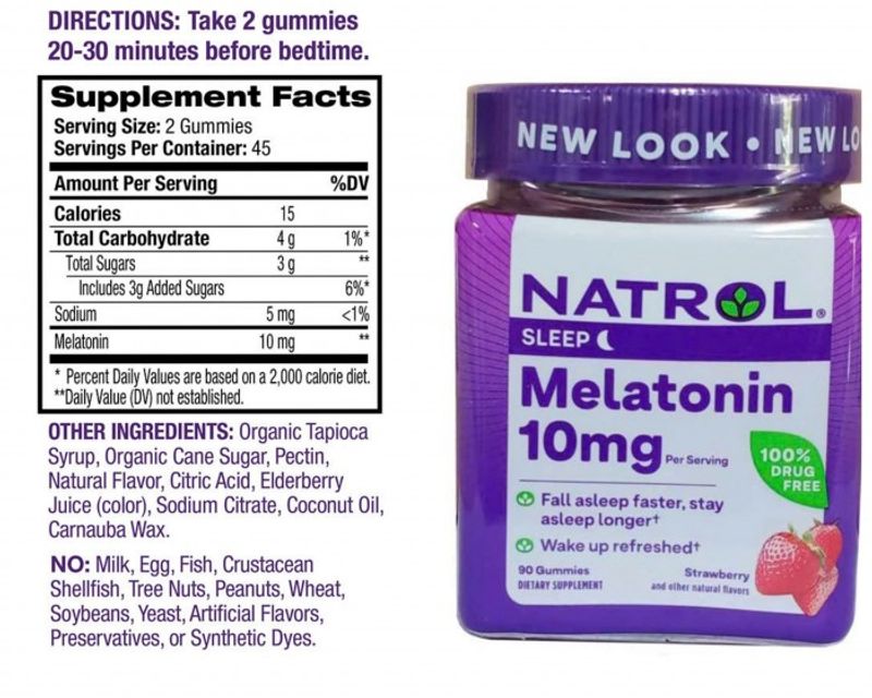 Mela tonin vị dâu 10mg 90 viên giúp ngủ ngon, chính hãng Mỹ 2