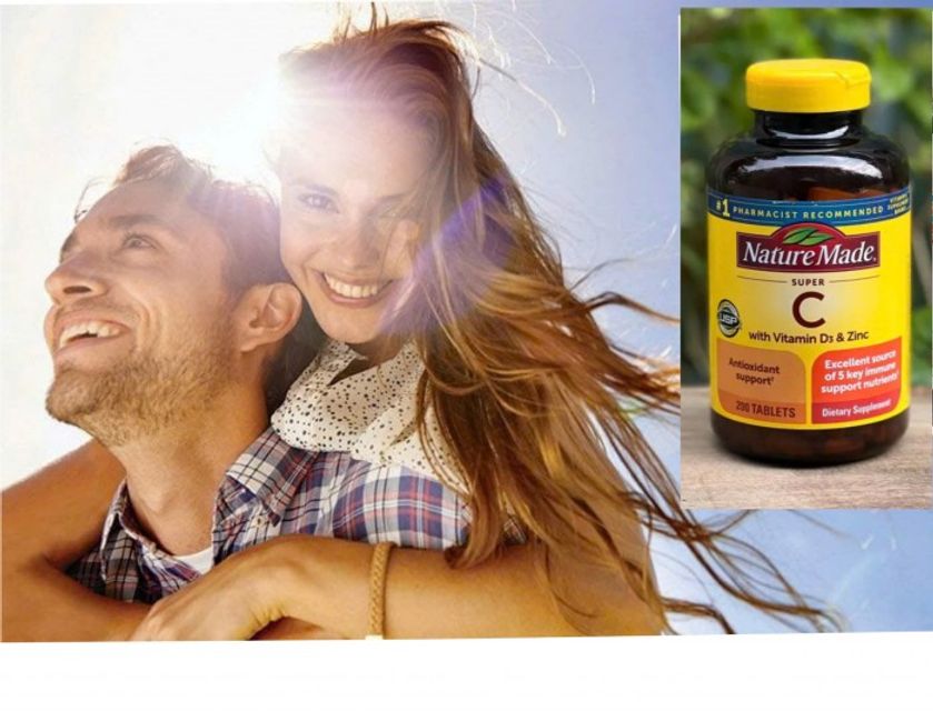 Mẫu mới Nature Made super C with vitamin D3 & zinc 200 vi&ecirc;n, Mỹ 1