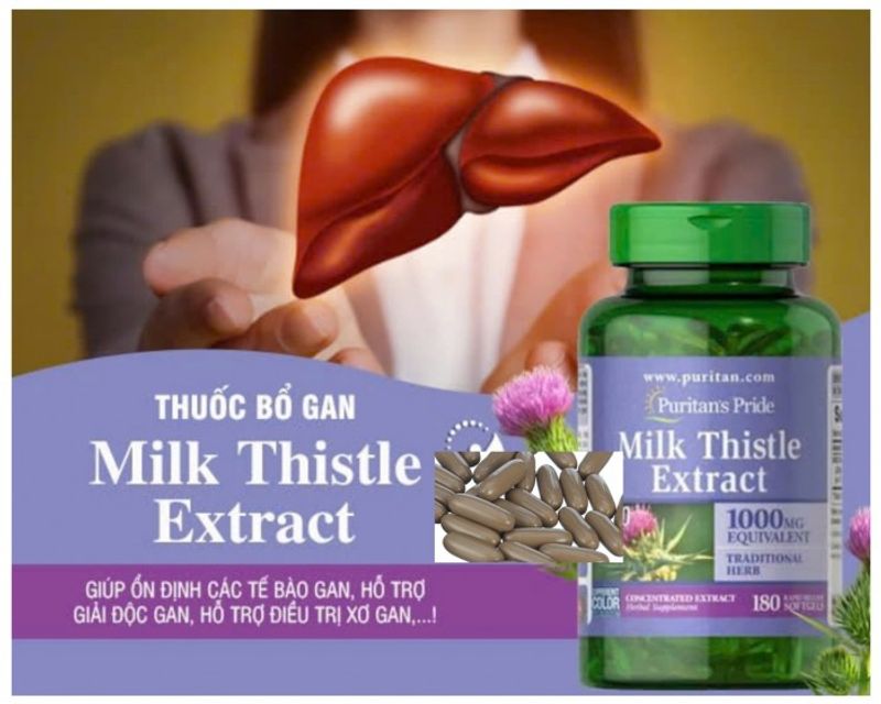 Viên uống hỗ trợ cho gan Milk Thistle 180 viên, hàng nhập Mỹ 1