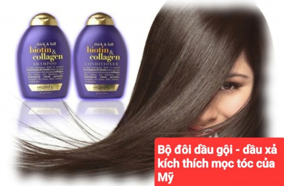 Dầu Gội - Xả k&iacute;ch th&iacute;ch mọc t&oacute;c Biotin & Collagen của Mỹ, chai 385ml 3