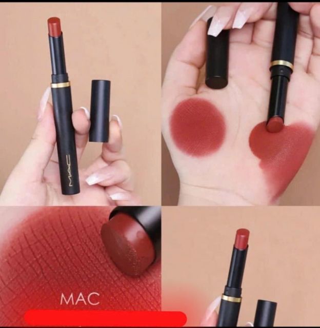 Son thỏi Mac Slim 878 Dubonnet Buzz, chất l&igrave; l&acirc;u tr&ocirc;i h&agrave;ng nhập Mỹ 3
