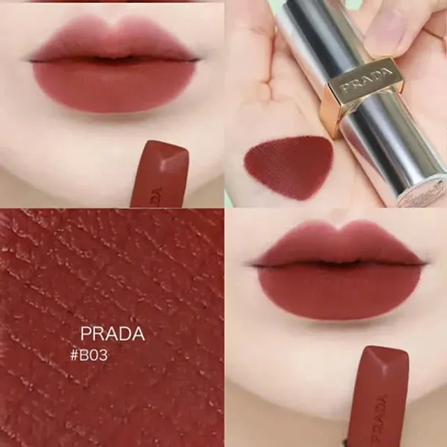 Son thỏi Prada Monochrome Hyper Matte B03 Mahogany 2