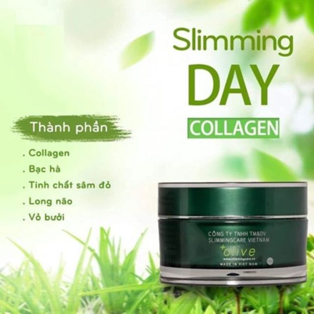 Kem tan mỡ bụng slimming day collagen olive slimming care 1