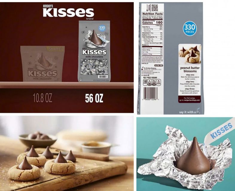 Socola Hershey’s Kisses Milk Chocolate 330pcs 1.58kg, hàng nhập Mỹ 2