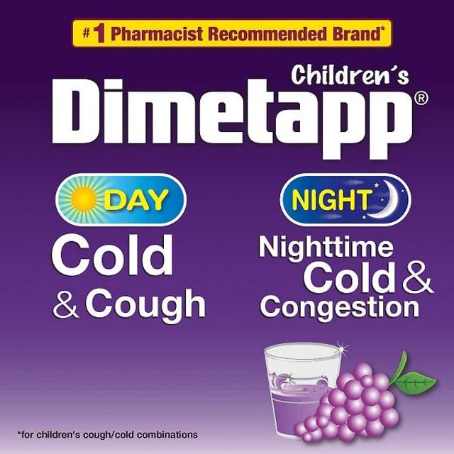 Siro giảm ho cảm cúm Children’s Dimetapp bé trên 6 tuổi 118ml 3 chai 1