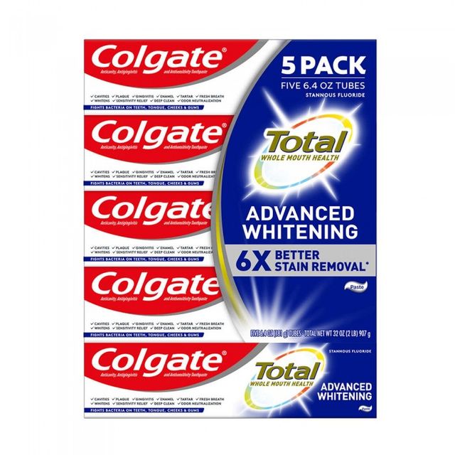 Kem đ&aacute;nh răng Colgate Total SF Advanced Whitening 181g của Mỹ 1