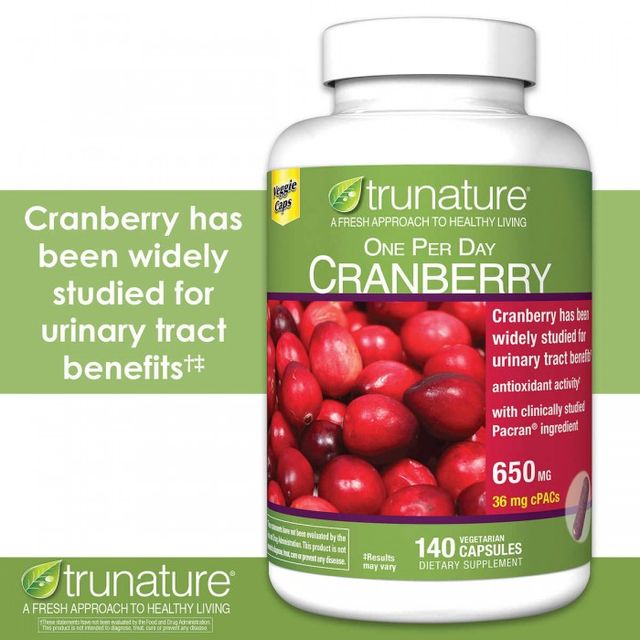 Viên uống hỗ trợ đường tiết niệu Trunature Cranberry 650mg 140 viên 1