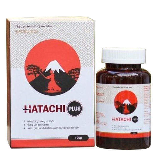 Viên Uống Hatachi Plus hỗ trợ làm đen râu tóc 1