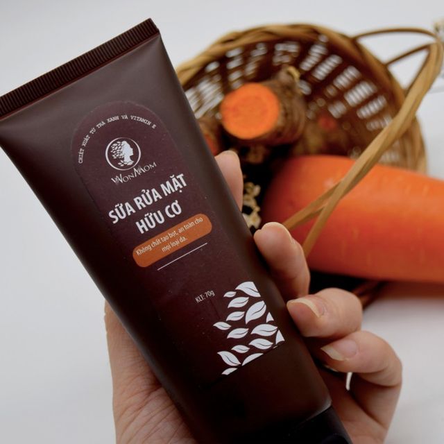 Sữa Rửa Mặt Hữu Cơ Hỗ Trợ Ngăn Ngừa Mụn, Sáng Da Wonmom 70g 3