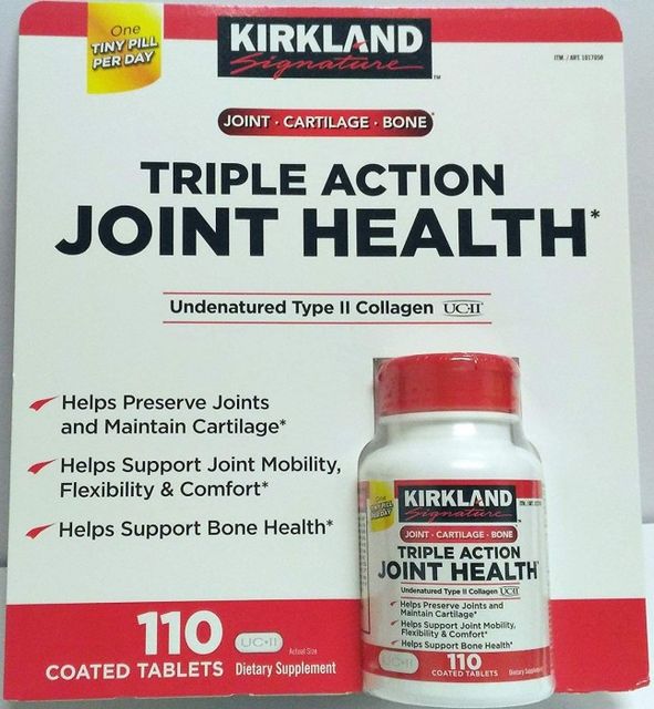 Vi&ecirc;n hỗ trợ bổ xương khớp Kirkland Signature Triple Action Joint Health 110v 1