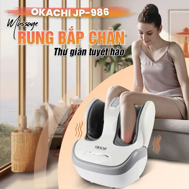 Máy Massage Chân và Bắp Chân Okachi JP-986 - Thiết Bị Massage 4D Thông Minh, Nhiệt Hồng Ngoại, Giảm Đau Hiệu Quả 6