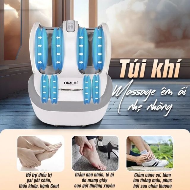 Máy Massage Chân và Bắp Chân Okachi JP-986 - Thiết Bị Massage 4D Thông Minh, Nhiệt Hồng Ngoại, Giảm Đau Hiệu Quả 4