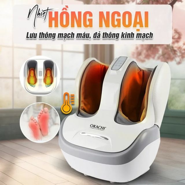 Máy Massage Chân và Bắp Chân Okachi JP-986 - Thiết Bị Massage 4D Thông Minh, Nhiệt Hồng Ngoại, Giảm Đau Hiệu Quả 7