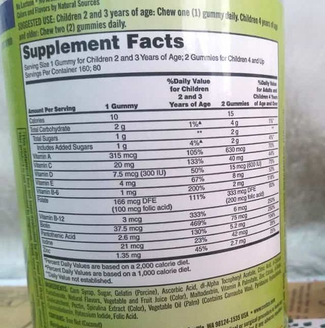 Kẹo dẻo Kirkland Children’s daily Multivitamin gummies 160 viên Mỹ 3