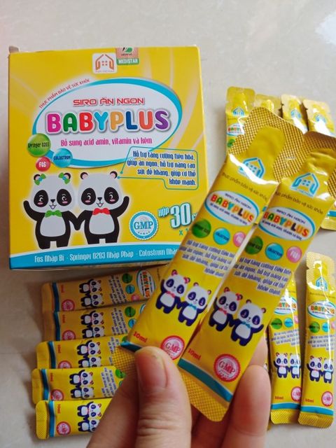 Siro Ăn Ngon Baby Plus Hỗ Trợ Ti&ecirc;u H&oacute;a Tốt Hộp 30 G&oacute;i 3