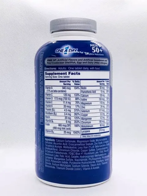 Vitamin One A Day Men tr&ecirc;n 50 tuổi 300 vi&ecirc;n của Mỹ mẫu 2024 3
