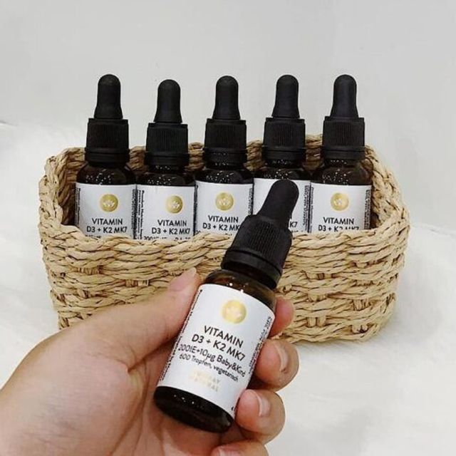 Vitamin D3 K2 (MK7) Sunday Natural 20ml (Đức) Hỗ Trợ Cho trẻ 2