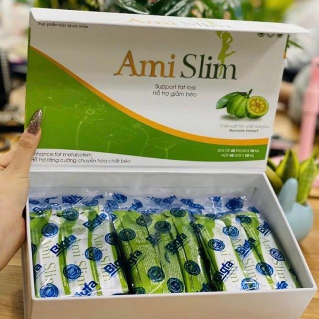Thạch Ami Slim Hỗ Trợ Giảm Cân Giảm Mỡ Thừa Hộp 45 Gói 1