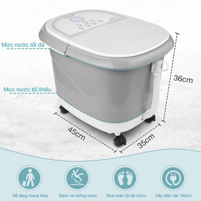Bồn ng&acirc;m ch&acirc;n thải độc OKACHI JP-250 cao cấp 5