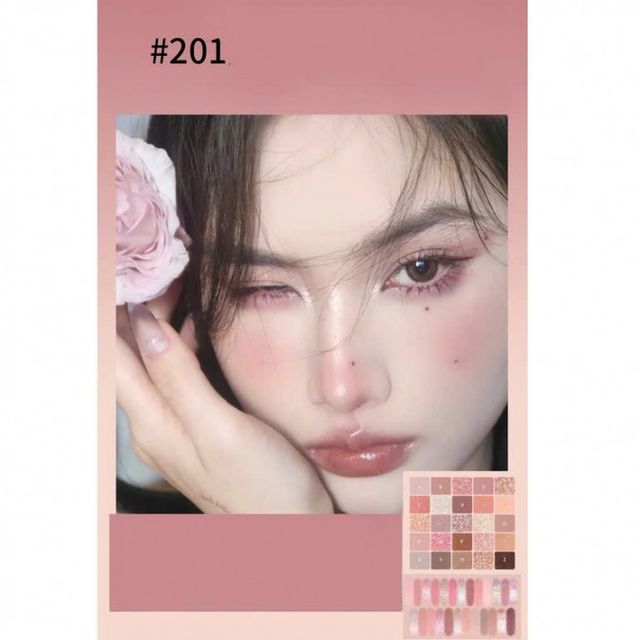 Bảng Phấn Mắt Gogo Tales Màu 201 Rose Yam Purple 25 Ô - Tone Hồng Lạnh 3