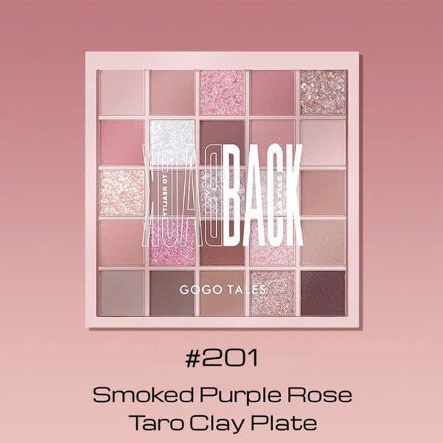 Bảng Phấn Mắt Gogo Tales Màu 201 Rose Yam Purple 25 Ô - Tone Hồng Lạnh 1