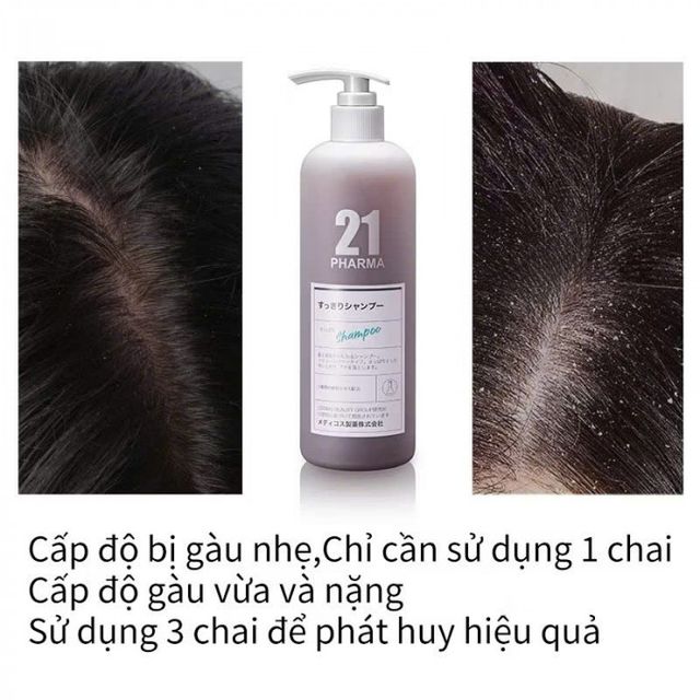 Dầu Gội Pharma 21 Hỗ Trợ Giảm Gàu 600ml Nhập Khẩu Nhật 3
