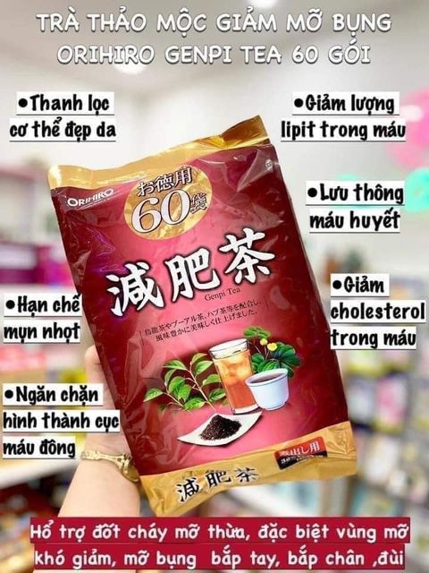 Tr&agrave; Giảm Mỡ Bụng Genpi Tea Orihiro