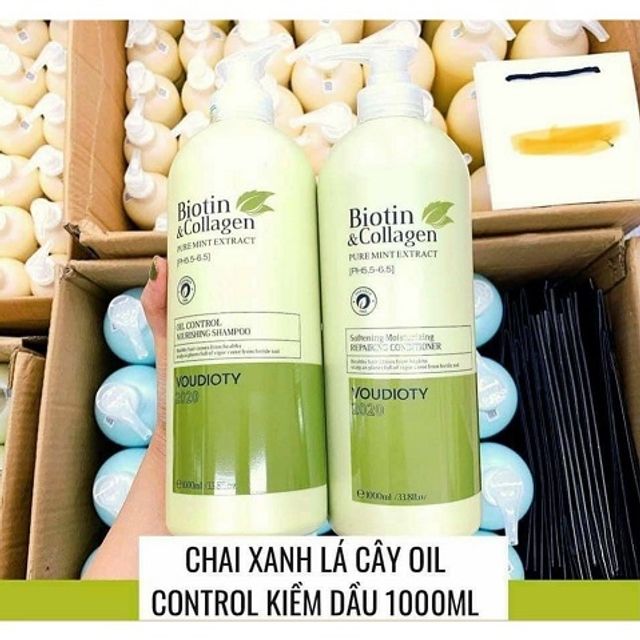 Cặp Gội Xả Biotin & Collagen Voudioty