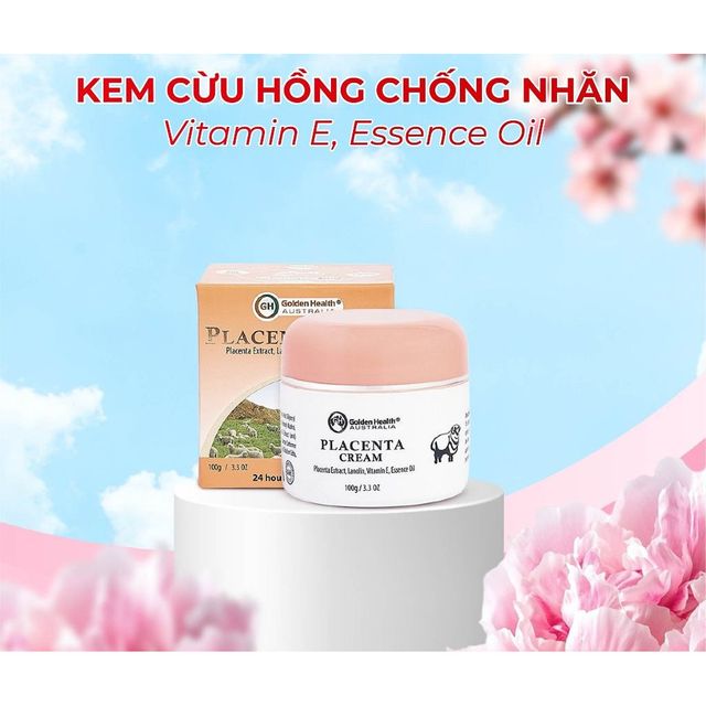 Kem nhau thai cừu Cam chống nhăn - Vitamin E, Essence Oil 100g