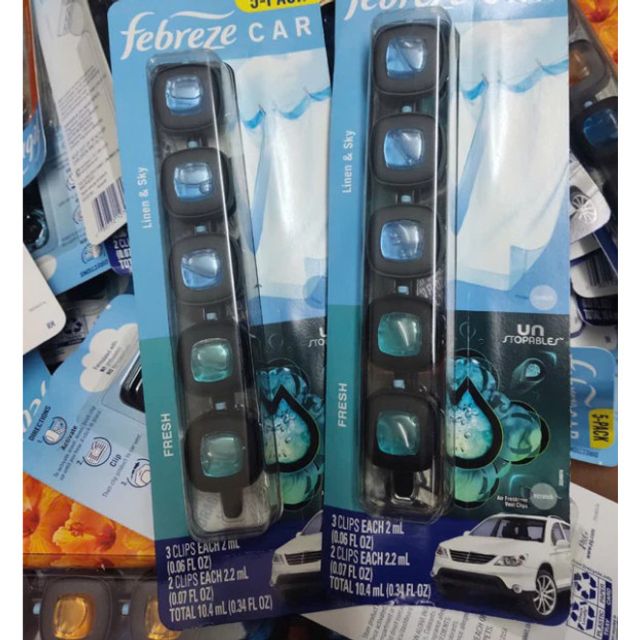 Tinh dầu thơm xe hơi Febreze Air Freshener Car Vent Clips