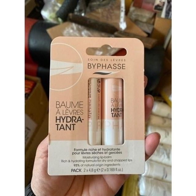 Set 2 C&acirc;y Son Dưỡng M&ocirc;i Chống nắng ngừa th&acirc;m Byphasse Baume 4.8G