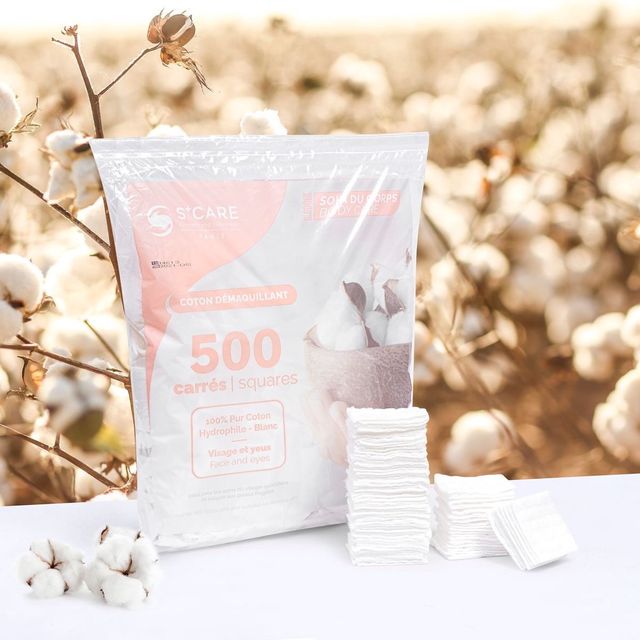 B&ocirc;ng tẩy trang S+ CARE Tetra Le Soin Laretat Pur Ph&aacute;p - 500 MIẾNG
